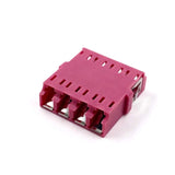 LC/UPC Flangeless Inner shutter Quad Multimode OM4 Fiber Adapter	