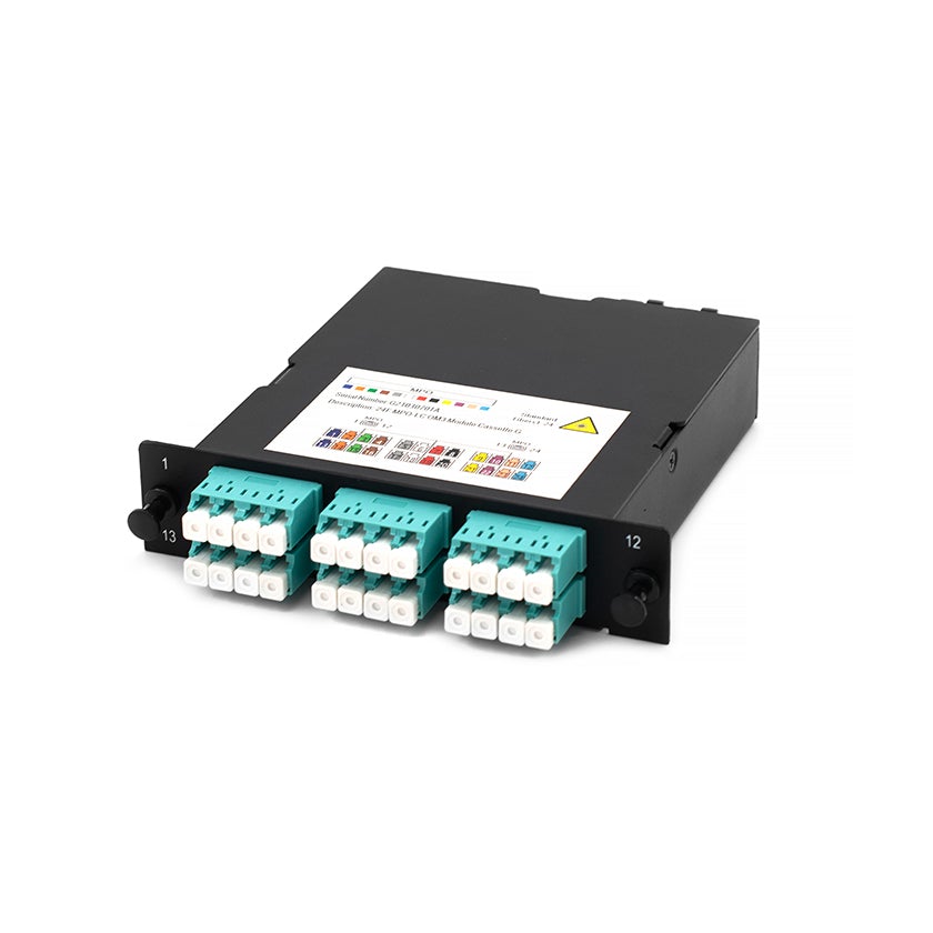 LGX Multimode OM3 MPO/MTP Cassette Module Polarity Method A 24 Fiber LC Duplex	
