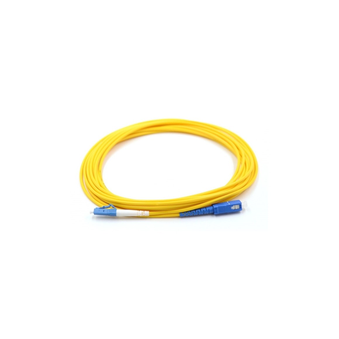 LC UPC to SC UPC Simplex OS2 Single Mode PVC (OFNR) 2.0mm Fiber Optic Patch Cable	