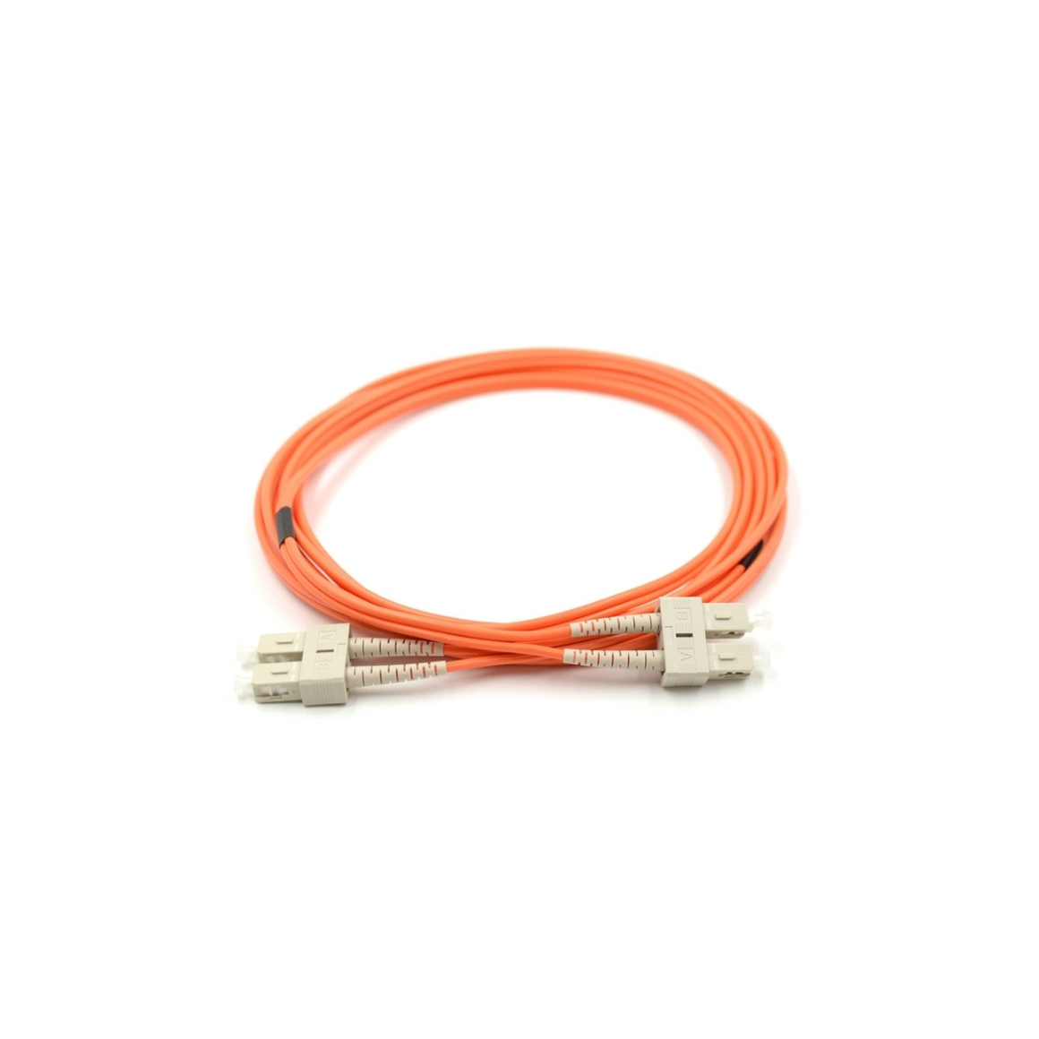 SC UPC to SC UPC Duplex OM1 Multimode PVC (OFNR) 2.0mm Fiber Optic Patch Cable	