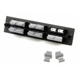 MPO-MPO Fiber Optic LGX Adapter Panel with 12 Black Adapters for 144/288 Fibers