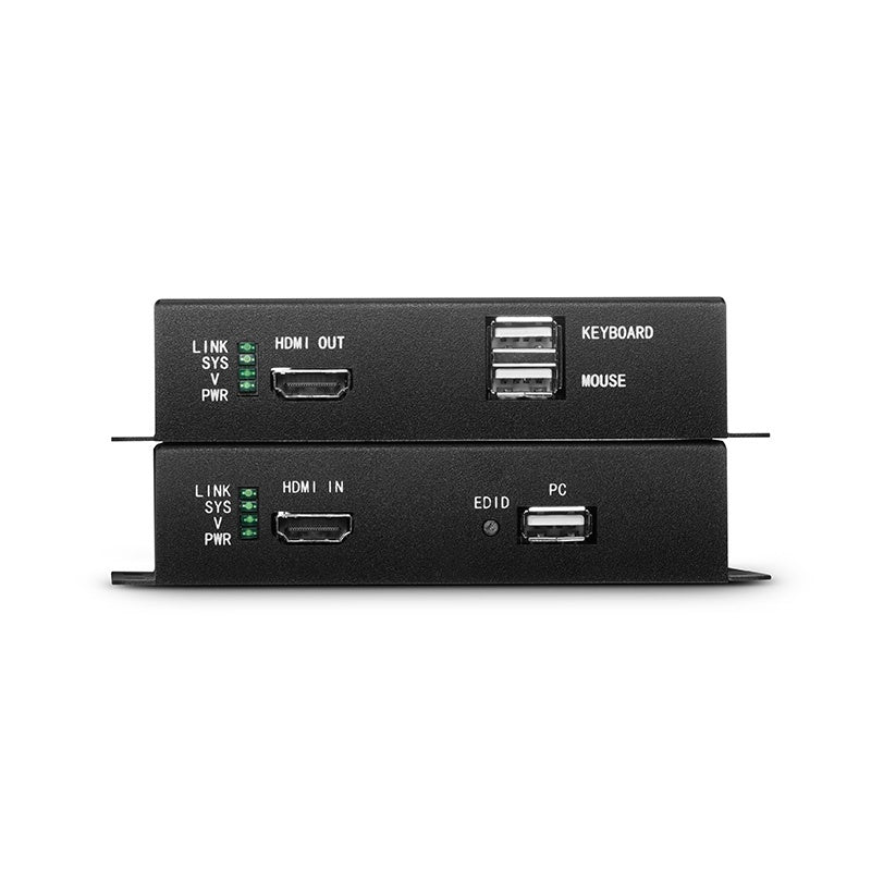 4K HDMI KVM USB2.0 Extender Tx/Rx Set with Audio/EDID and RS232 Data over Fiber Optic