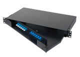 1U 19" Rack-mount Swing Out Panel Fiber Enclosure with 3 LGX slots