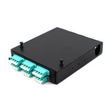 DIN Rail Wall Mounted Fiber Enclosure for LGX LC/UPC MMF OM3/OM4 24 Fiber Adapter Panel